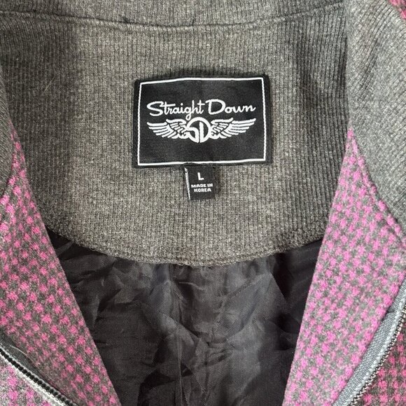 Straight Down Nantucket Mens Large Pink Gray 1/4 Zip golf pullover vest NEW NWT - Picture 7 of 15